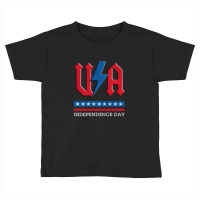 Independence Day Usa Rock N Roll Thunder Lightning Style   Independenc Toddler T-shirt | Artistshot