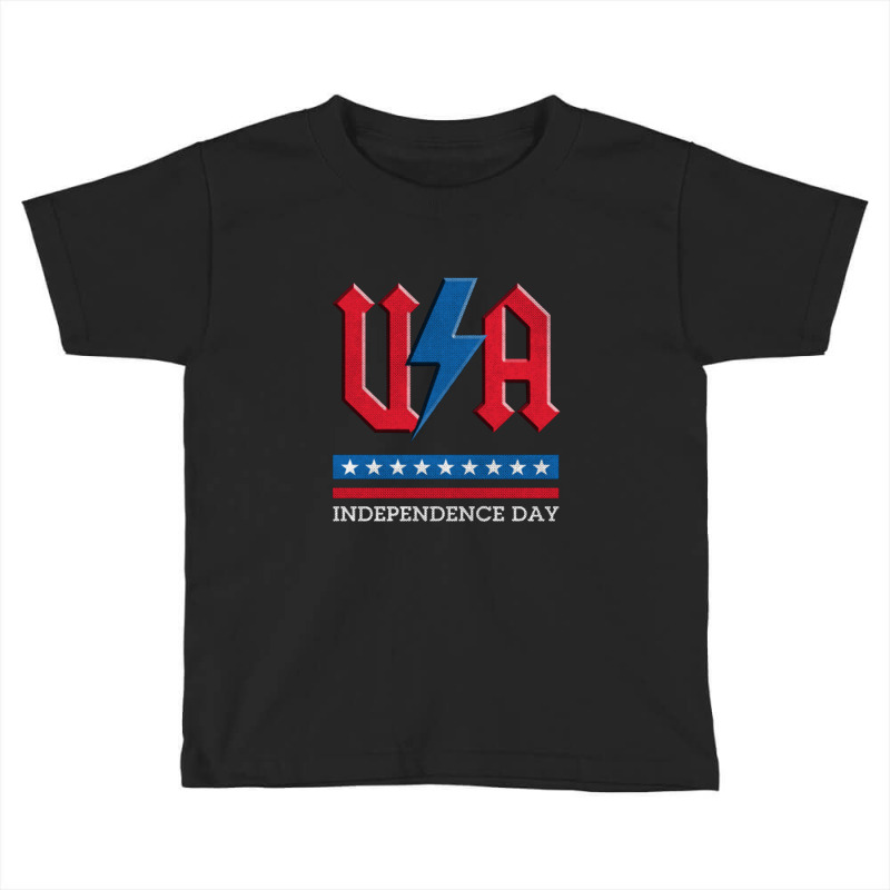 Independence Day Usa Rock N Roll Thunder Lightning Style   Independenc Toddler T-shirt by loomcnultys | Artistshot