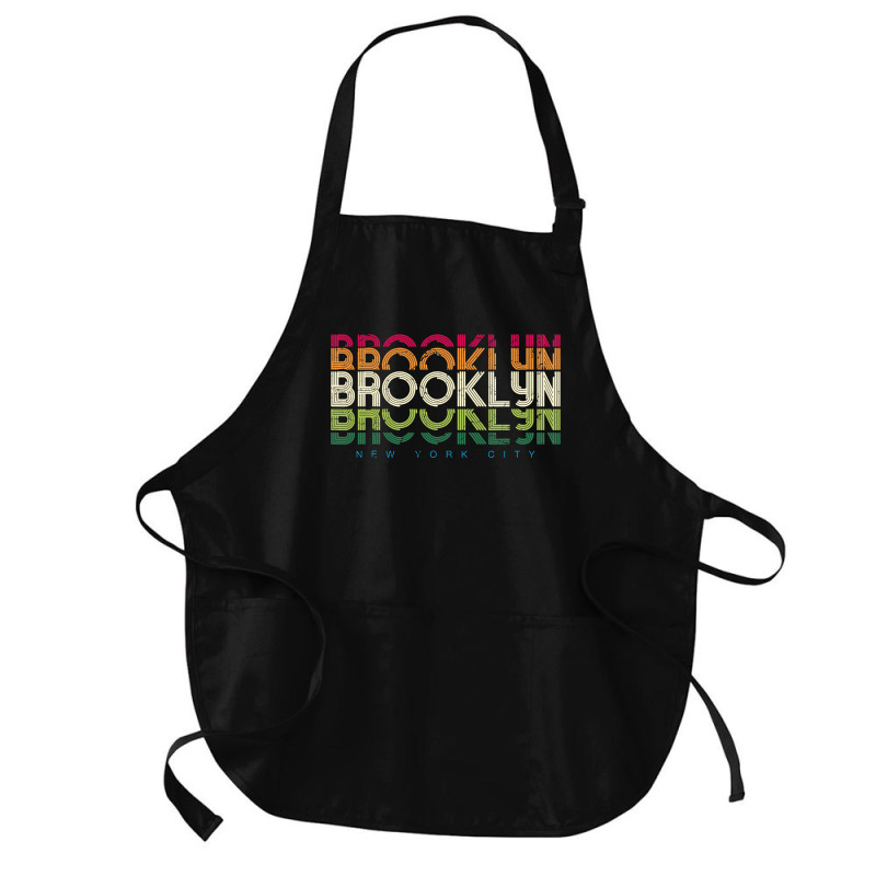 Brooklyn New York City  , Vintage Brooklyn Graphic Medium-length Apron | Artistshot