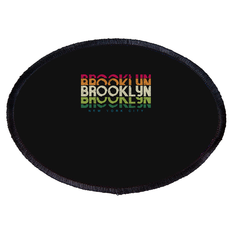 Brooklyn New York City  , Vintage Brooklyn Graphic Oval Patch | Artistshot