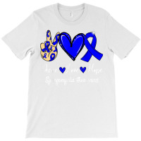 Syringomyelia Awareness Peace Love Hope Blue Ribbon T Shirt T-shirt | Artistshot