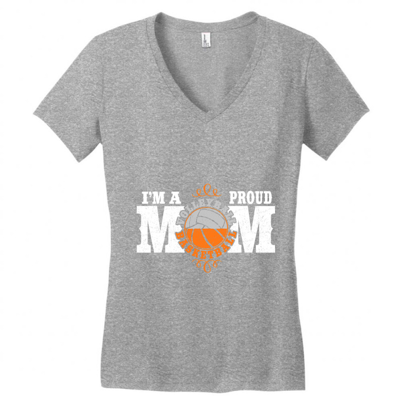 I M A Proud Basketball Volleyball Mom   Combined Sports T Shirt Women's V-Neck T-Shirt by sieuduong86 | Artistshot