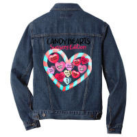 Womens Happy Valentines Day Anesthesia Design For February V Neck T Sh Men Denim Jacket | Artistshot