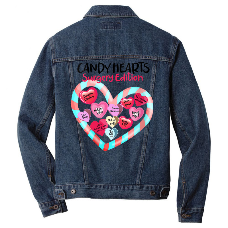 Womens Happy Valentines Day Anesthesia Design For February V Neck T Sh Men Denim Jacket | Artistshot