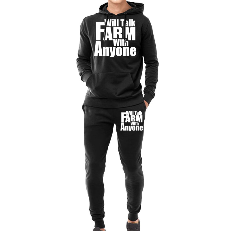 Will Talk Farm With Anyone Animal Farming Garden Tshirt Hoodie & Jogger Set | Artistshot