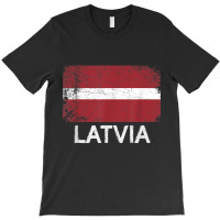 Latvian Flag T Shirt  Vintage Made In Latvia Gift T-shirt | Artistshot