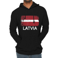 Latvian Flag T Shirt  Vintage Made In Latvia Gift Lightweight Hoodie | Artistshot