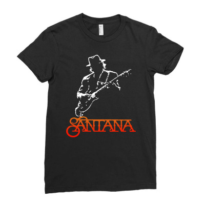 Carlos Santana Ladies Fitted T-shirt Designed By Balqis Tees