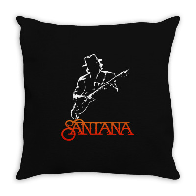 Carlos Santana Throw Pillow Designed By Balqis Tees
