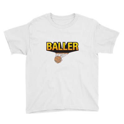 Baller   Basketball   Baller Youth Tee Designed By Cozyeraa