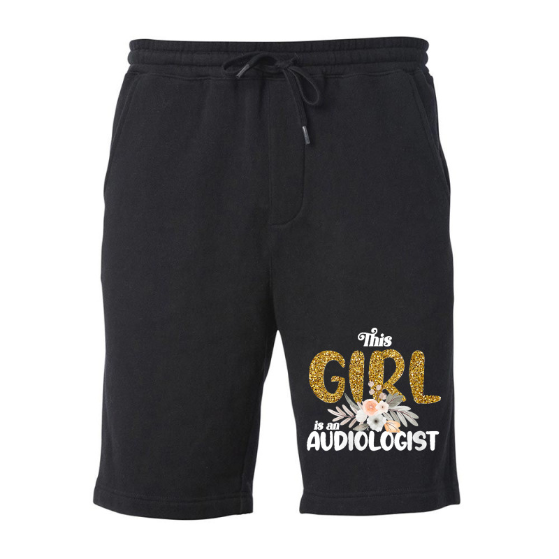 37.womens This Girl Is An Audiologist Girl Audiology Quote Women V Nec Fleece Short by LisaMarieRangel | Artistshot