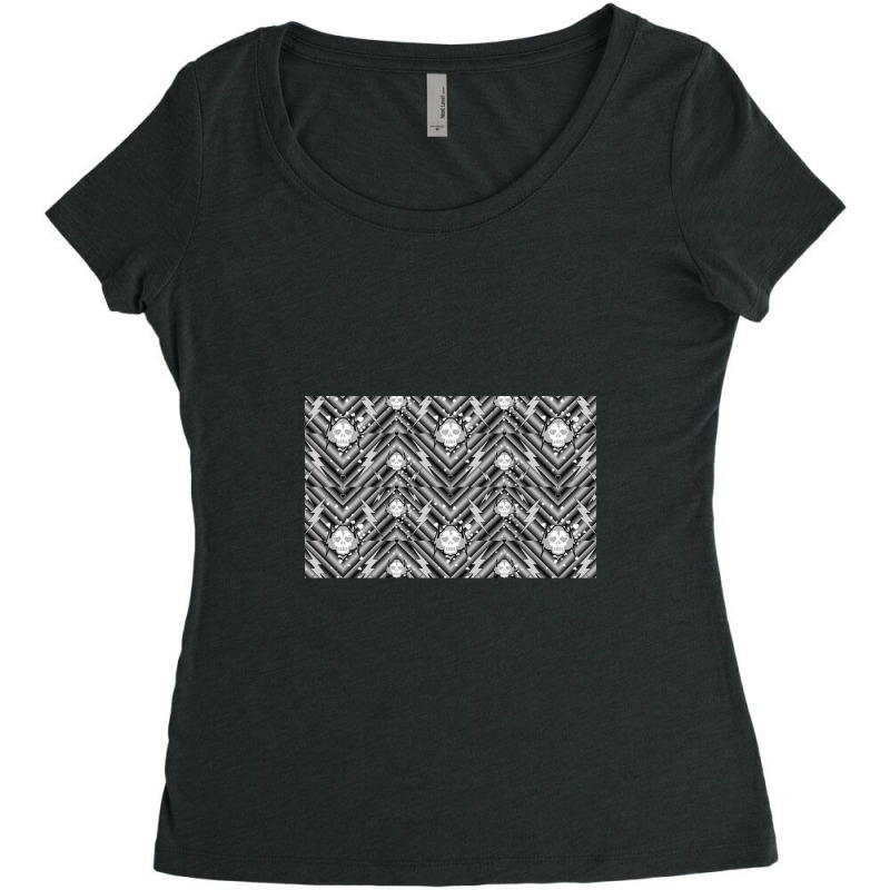 Lightning Skull Pattern 2    Skull Mask Pattern Women's Triblend Scoop T-shirt by loomcnultys | Artistshot