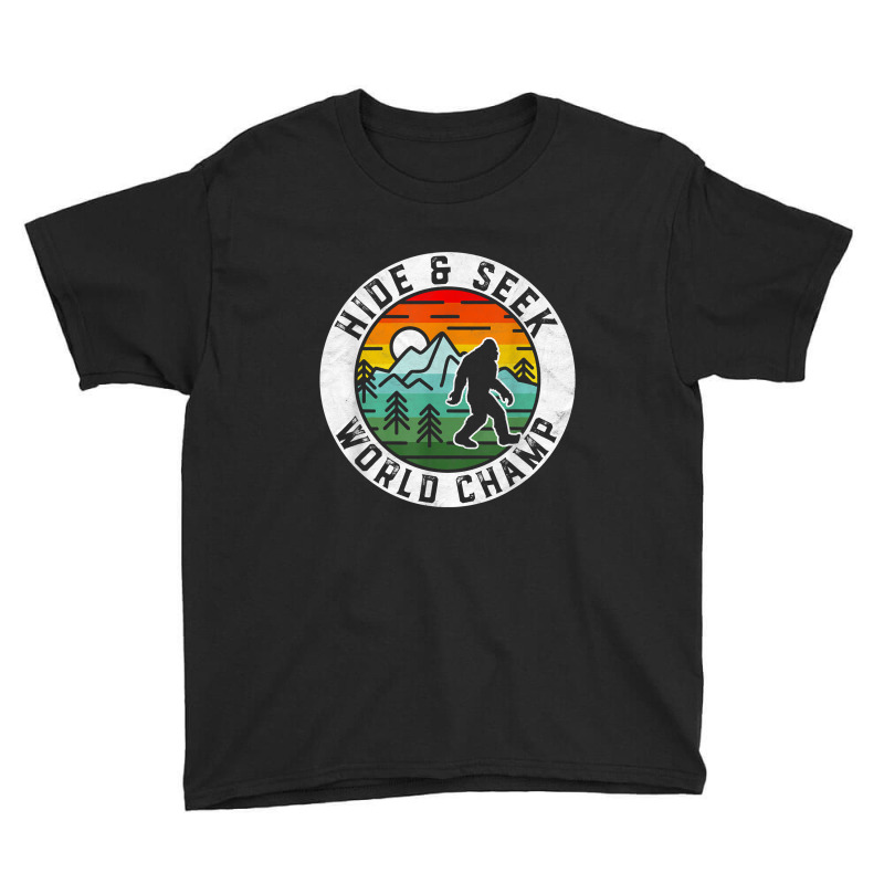 Bigfoot Hide   Seek World Champ Sasquatch Silhouette Youth Tee by EricWade | Artistshot