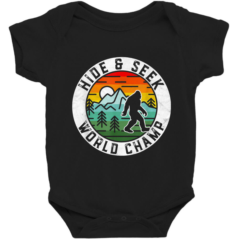 Bigfoot Hide   Seek World Champ Sasquatch Silhouette Baby Bodysuit by EricWade | Artistshot