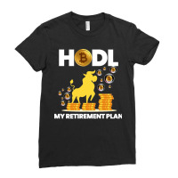 40.hodl Bitcoin My Retirement Plan Funny Millionaire Long Sleeve Ladies Fitted T-shirt | Artistshot