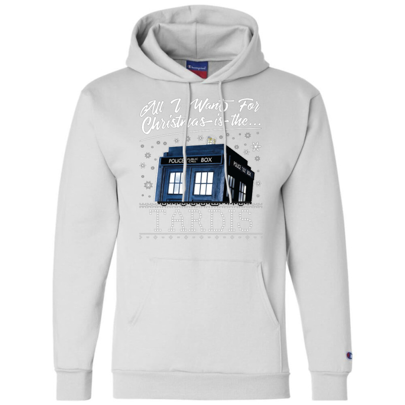 All I Want For Christmas Is The Tardis [tb] Champion Hoodie by vendraqidas | Artistshot