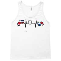 Costa Rica Panama Flag Costa Rican Panamanian Heartbeat T Shirt Tank Top | Artistshot