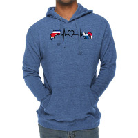 Costa Rica Panama Flag Costa Rican Panamanian Heartbeat T Shirt Lightweight Hoodie | Artistshot