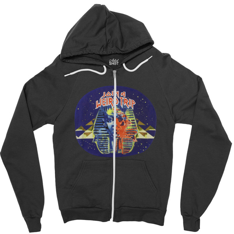 Join A Weird Trip Zipper Hoodie by vendraqidas | Artistshot