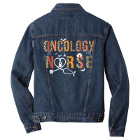 Boho Leopard Oncology Nurse Stethoscope Spooky Halloween T Shirt Men Denim Jacket | Artistshot