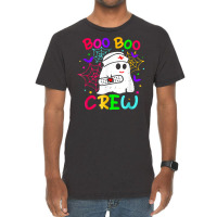 Restro Boo Boo Crew Design Halloween Ghost Nurse Costume T Shirt Vintage T-shirt | Artistshot