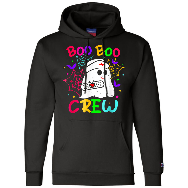 Restro Boo Boo Crew Design Halloween Ghost Nurse Costume T Shirt Champion Hoodie | Artistshot