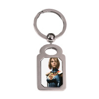 Injustice 2   Supergirl Supergirl Silver Rectangle Keychain | Artistshot