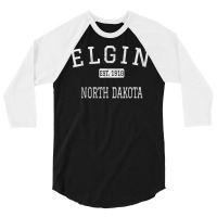 Elgin North Dakota Cavalier County Nd Vintage T Shirt 3/4 Sleeve Shirt | Artistshot