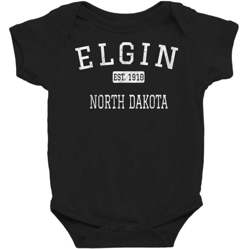 Elgin North Dakota Cavalier County Nd Vintage T Shirt Baby Bodysuit | Artistshot