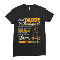 Black And Tan Coonhound Dear Daddy Thank You For Being Ladies Fitted T-shirt | Artistshot