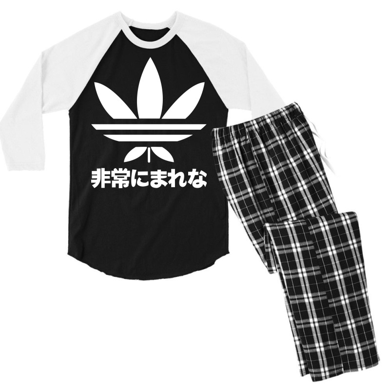 Japanese Writing Adds [tb] Men's 3/4 Sleeve Pajama Set by vendraqidas | Artistshot