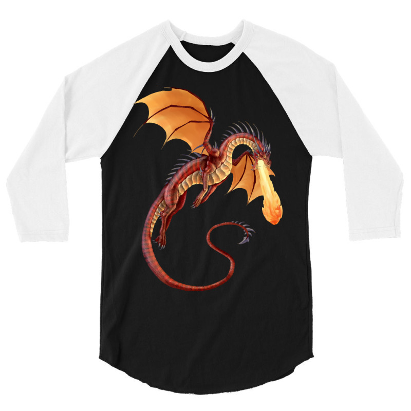 Fire Dragon 3/4 Sleeve Shirt | Artistshot