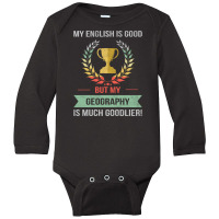 Funny Geography School Or College Subject Design Long Sleeve Baby Bodysuit | Artistshot