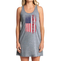 Patriotic Electrician Usa Flag Electronics Engineers T Shirt Tank Dress | Artistshot