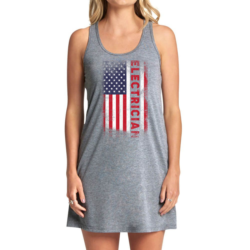 Patriotic Electrician Usa Flag Electronics Engineers T Shirt Tank Dress by esquezdmonene | Artistshot