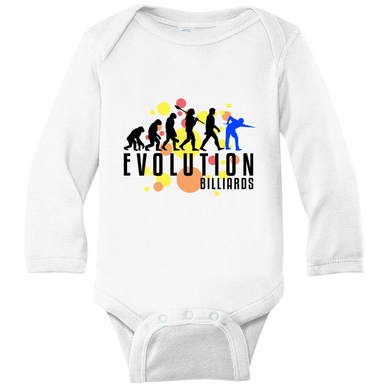 Billiards Evolution Long Sleeve Baby Bodysuit | Artistshot