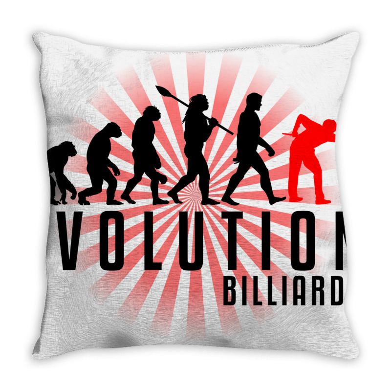 Billiards Evolution Throw Pillow | Artistshot