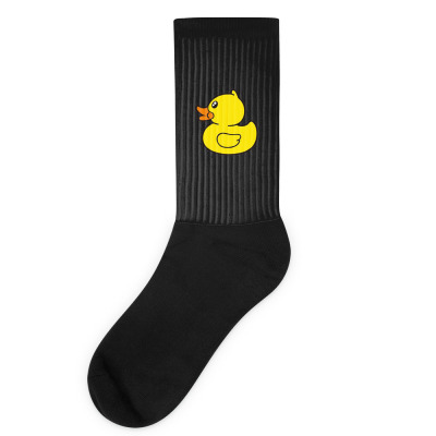 Yellow Cool Rubber Duck Socks Designed By Mdk Art
