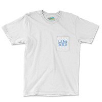 Lake Life Lake Wife Wavy Retro Bachelorette Party House T Shirt Pocket T-shirt | Artistshot