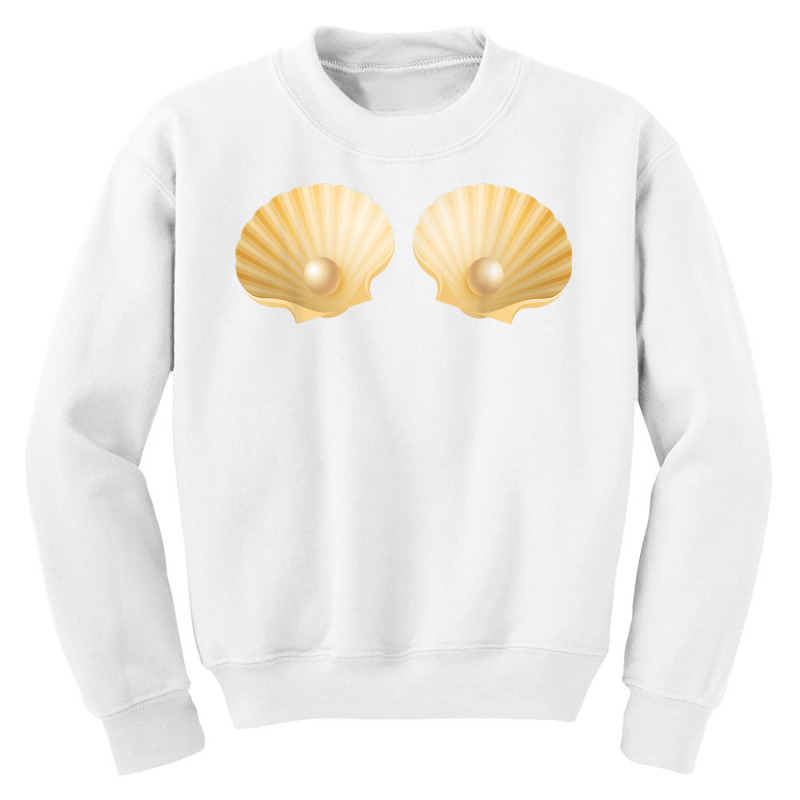 Fun Mermaid Seashells Brassiere Pearl Top T Shirt Youth Sweatshirt | Artistshot