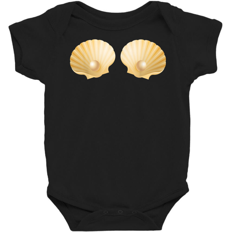 Fun Mermaid Seashells Brassiere Pearl Top T Shirt Baby Bodysuit | Artistshot