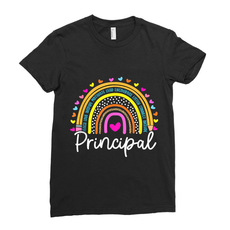 Principal Rainbow Appreciation School Principal Ladies Fitted T-Shirt by MadisonDesign | Artistshot