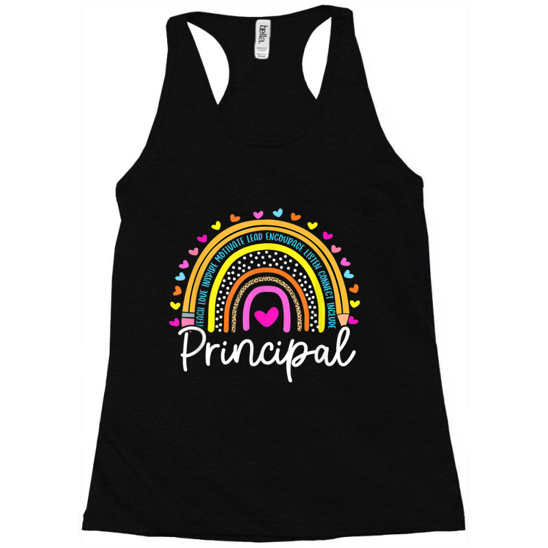 Principal Rainbow Appreciation School Principal Racerback Tank by MadisonDesign | Artistshot