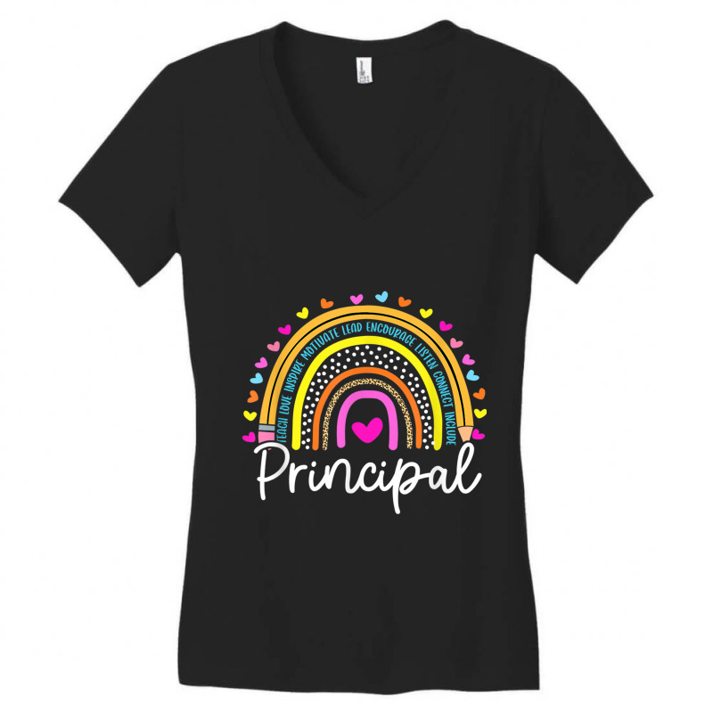 Principal Rainbow Appreciation School Principal Women's V-Neck T-Shirt by MadisonDesign | Artistshot