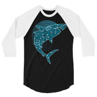 Dot Day T  Shirt Blue Polka Dot Shark September 15th International Dot 3/4 Sleeve Shirt | Artistshot