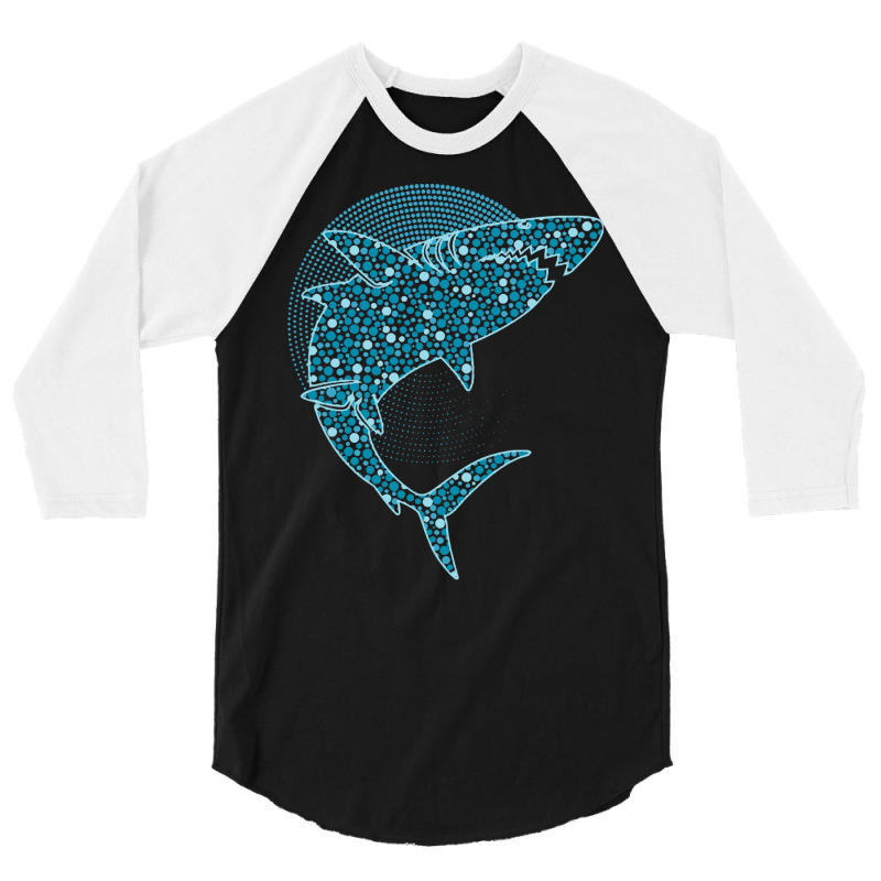 Dot Day T  Shirt Blue Polka Dot Shark September 15th International Dot 3/4 Sleeve Shirt | Artistshot