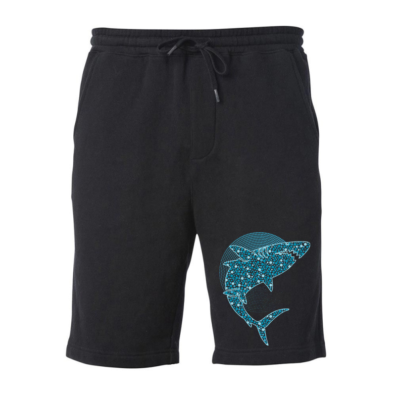 Dot Day T  Shirt Blue Polka Dot Shark September 15th International Dot Fleece Short | Artistshot