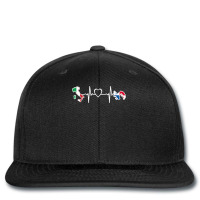 Italy Panama Flag Italian Panamanian Heartbeat T Shirt Printed Hat | Artistshot