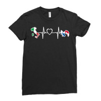 Italy Panama Flag Italian Panamanian Heartbeat T Shirt Ladies Fitted T-shirt | Artistshot