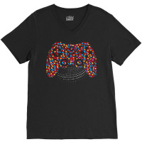 Dot Day T  Shirt Polka Dot Video Gamer Controller September 15th Dot D V-neck Tee | Artistshot